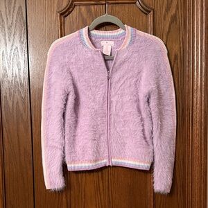 Soft and Cozy Lilac Fuzzy Kids Sweater size 10